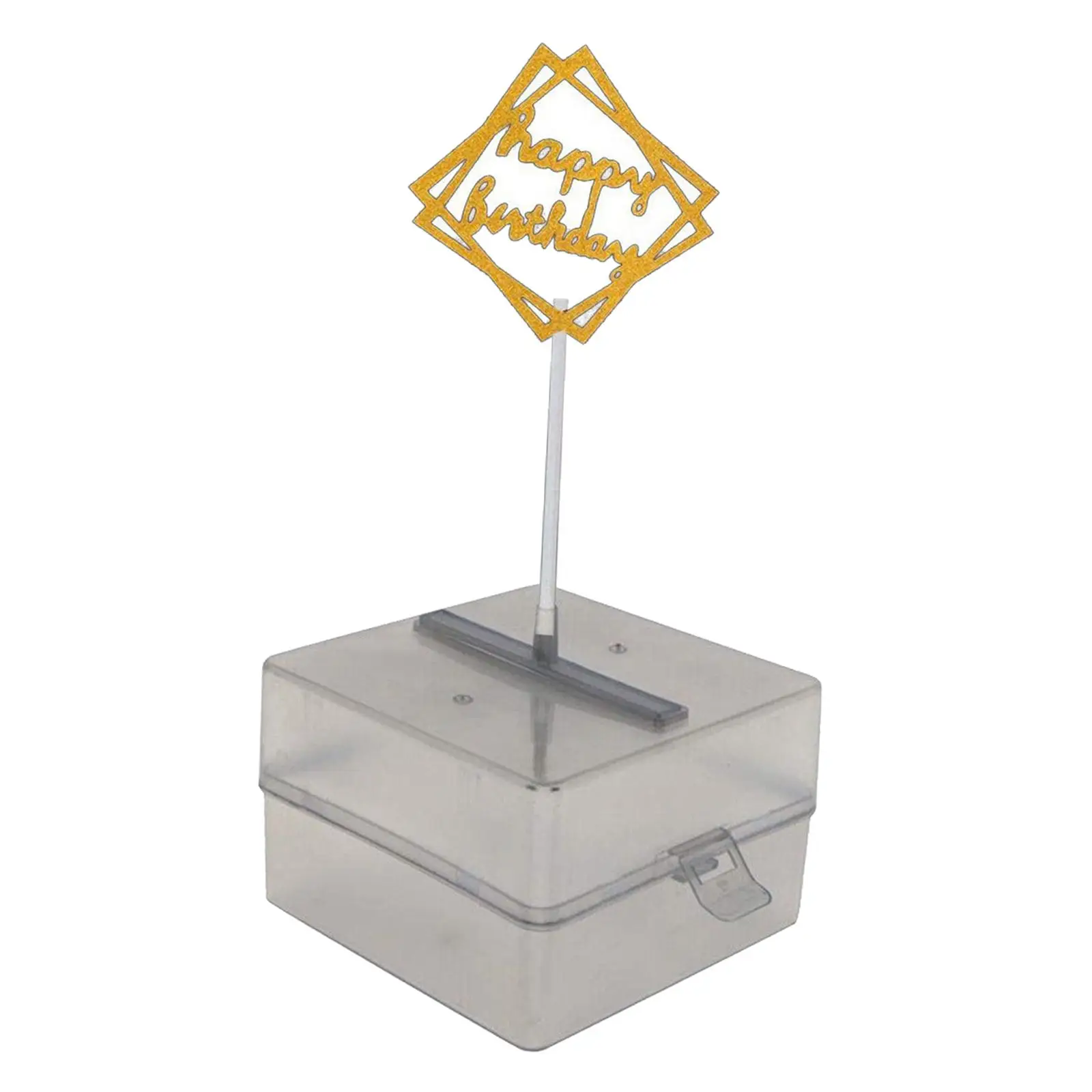 صندوق سحب كعكة المال البلاستيكي الشفاف 20 كيسًا شفافًا