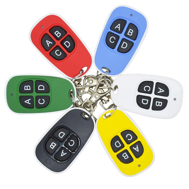 433 mhz Colorful Cloning Remote Control Electric Copy Controller Wireless Transmitter Switch 4 Channel Code Car Key Fob 433MHz