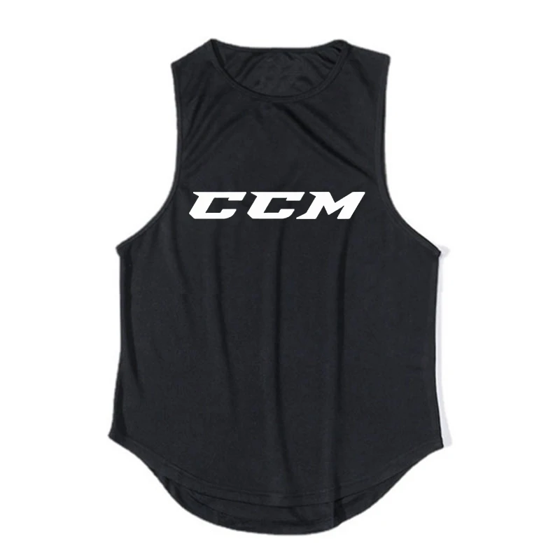 Men's Sports Letter Print Quick-drying Vest Tank Fitness Gym Sleeveless Shirt Tops Male Sport Running Breathable Surf Brand