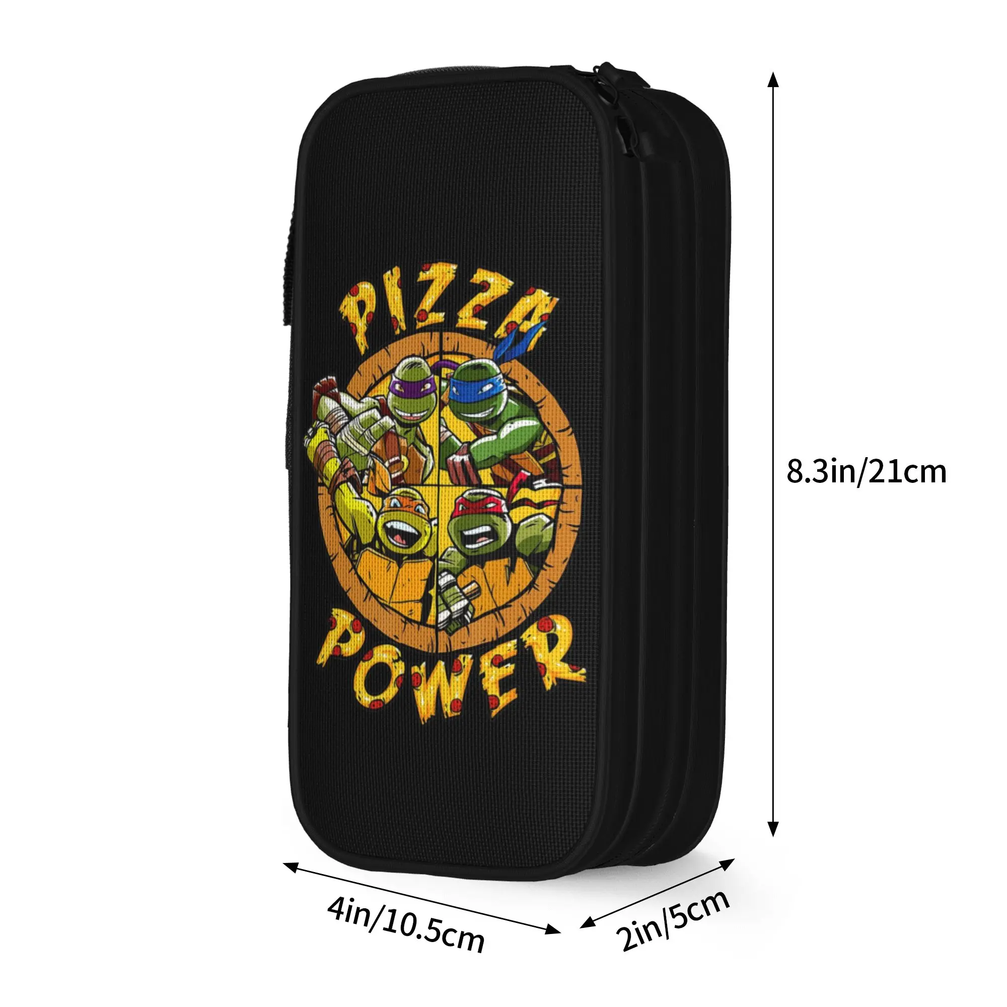 New TMNT T-Turtles Pizza Power Pencil Case Pencilcases Pen Holder Big Capacity Pencil Bags School Supplies Zipper Stationery