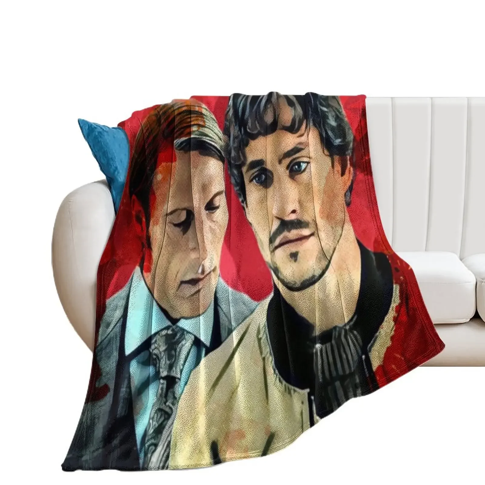 Will and Hannibal, Murder Husbands Throw Blanket Furry Cute Plaid Blankets