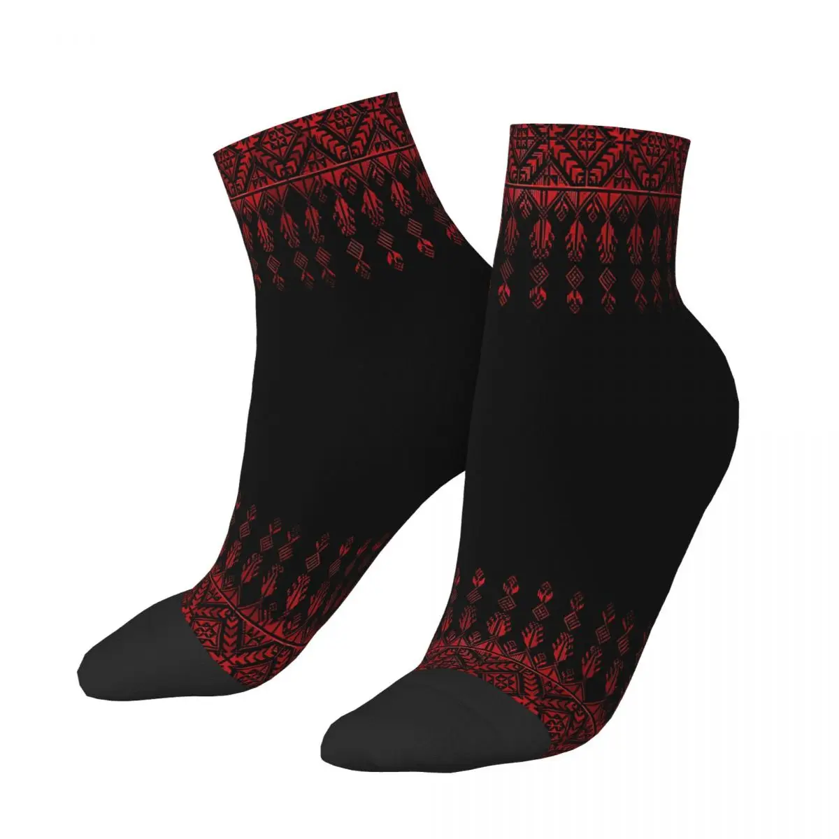 Palestinian Embroidery Flowers Ankle Socks Male Mens Women Spring Stockings Harajuku