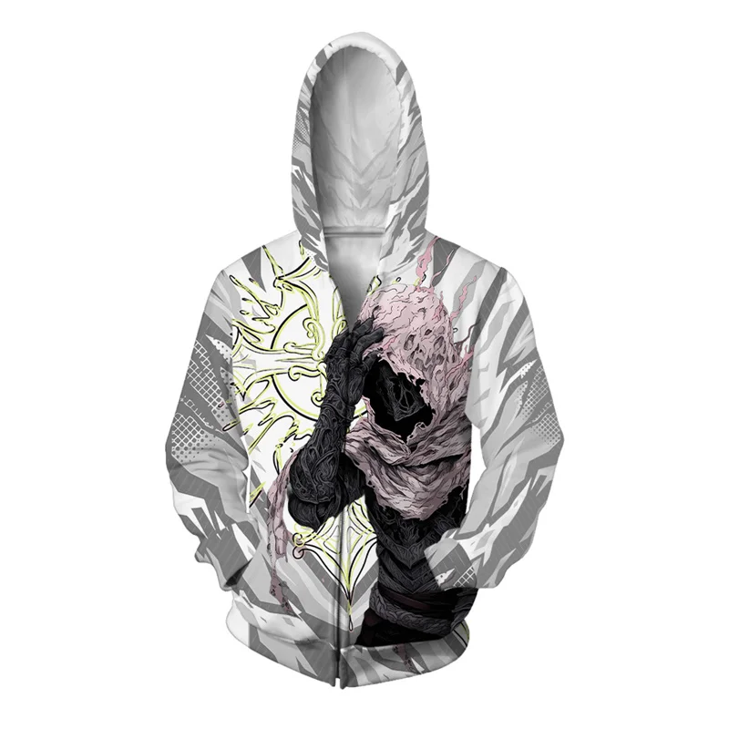 Eyes Flower 3D Printed Zipper Hoodie For Men Jesus Graphic Sweatshirts Autumn Casual Loose Pullover Long Sleeves Street Hoodies