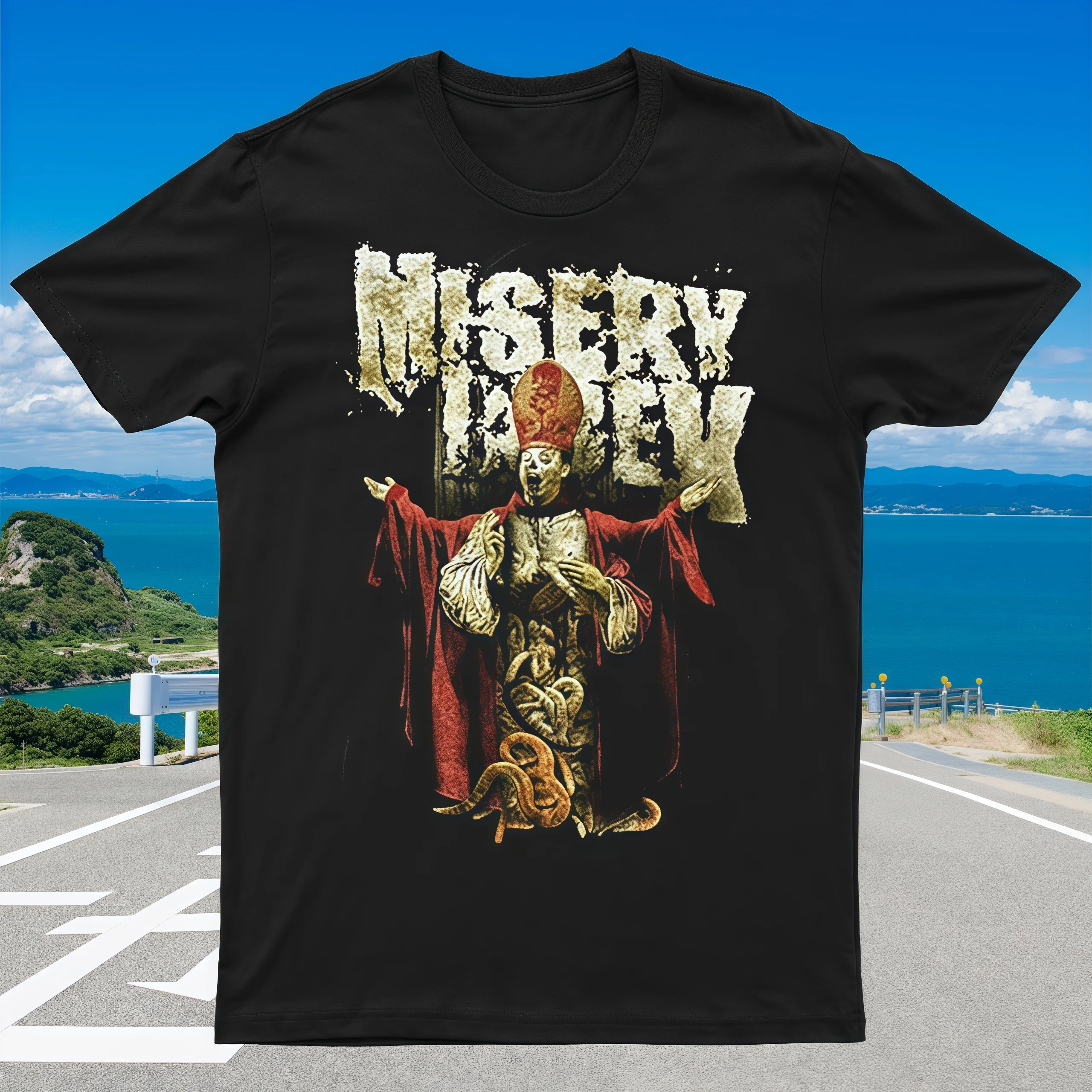 

Новинка 2023 года MISERY INDEX — LIVE IN MUNICH, уличная мода унисекс с принтом, модные короткие рукава из чистого хлопка, круглые