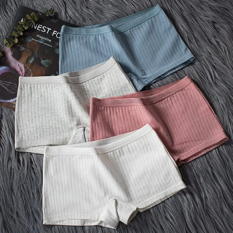 Women Boxers Underwear Cotton Ladies Safety Pants Female Seamless Underpants Solid Cozy Boyshorts Sexy Lingerie 2023