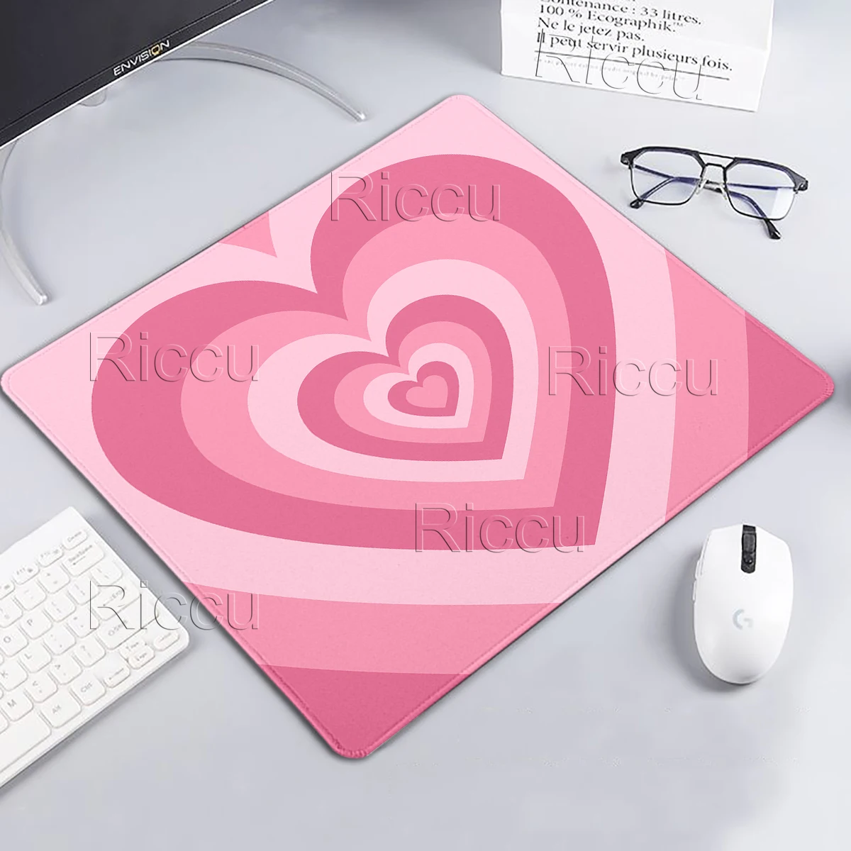 Small Size Coffee Love Heart Laptop Technology Gaming Desktop Accessories XS Computer Office Rubber Anti-Slip Keyboard Mouse Pad