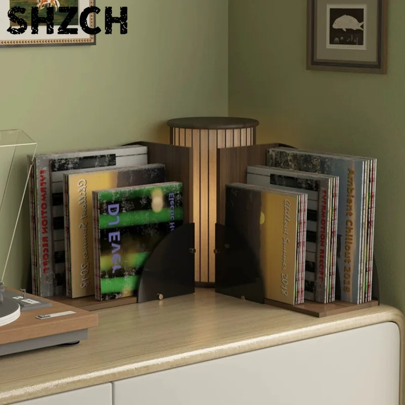 Clear Acrylic LP Storage Crate Multifunctional CD Display Organizer Desktop Vinyl Album Holder Collectible Record Shelf for Home