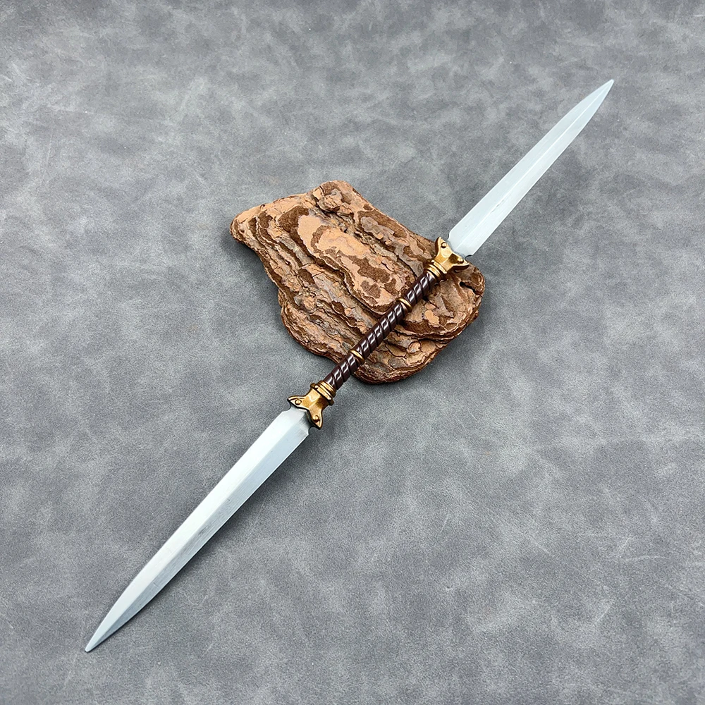 

30cm/11.81inch Two Headed Sword Model ER Game Peripheral Cosplay prop Crafted Toy knife Desktop Collectible Ornament Gifts