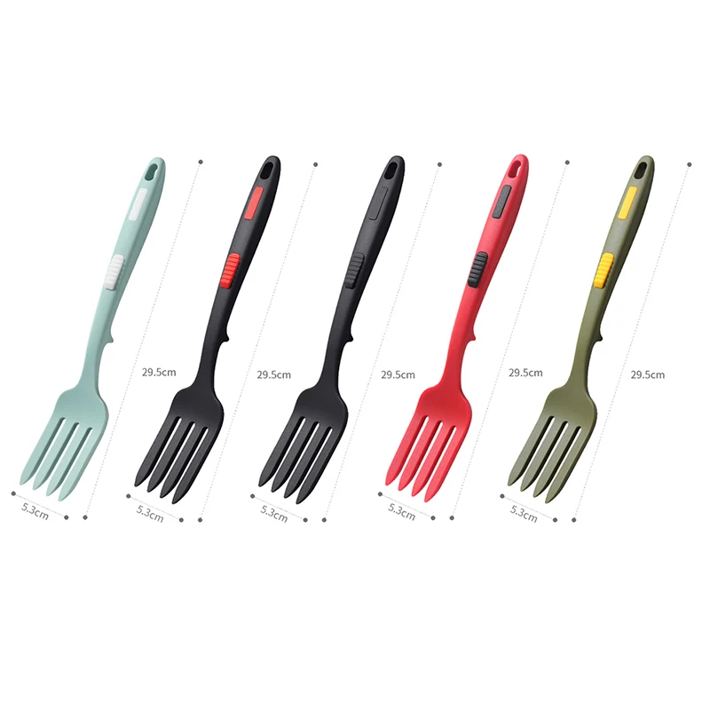 1pc Flexible Cooking Utensils Multi-function Spaghetti Server Silicone Salad Forks Whisking Serving Kitchen Accessories