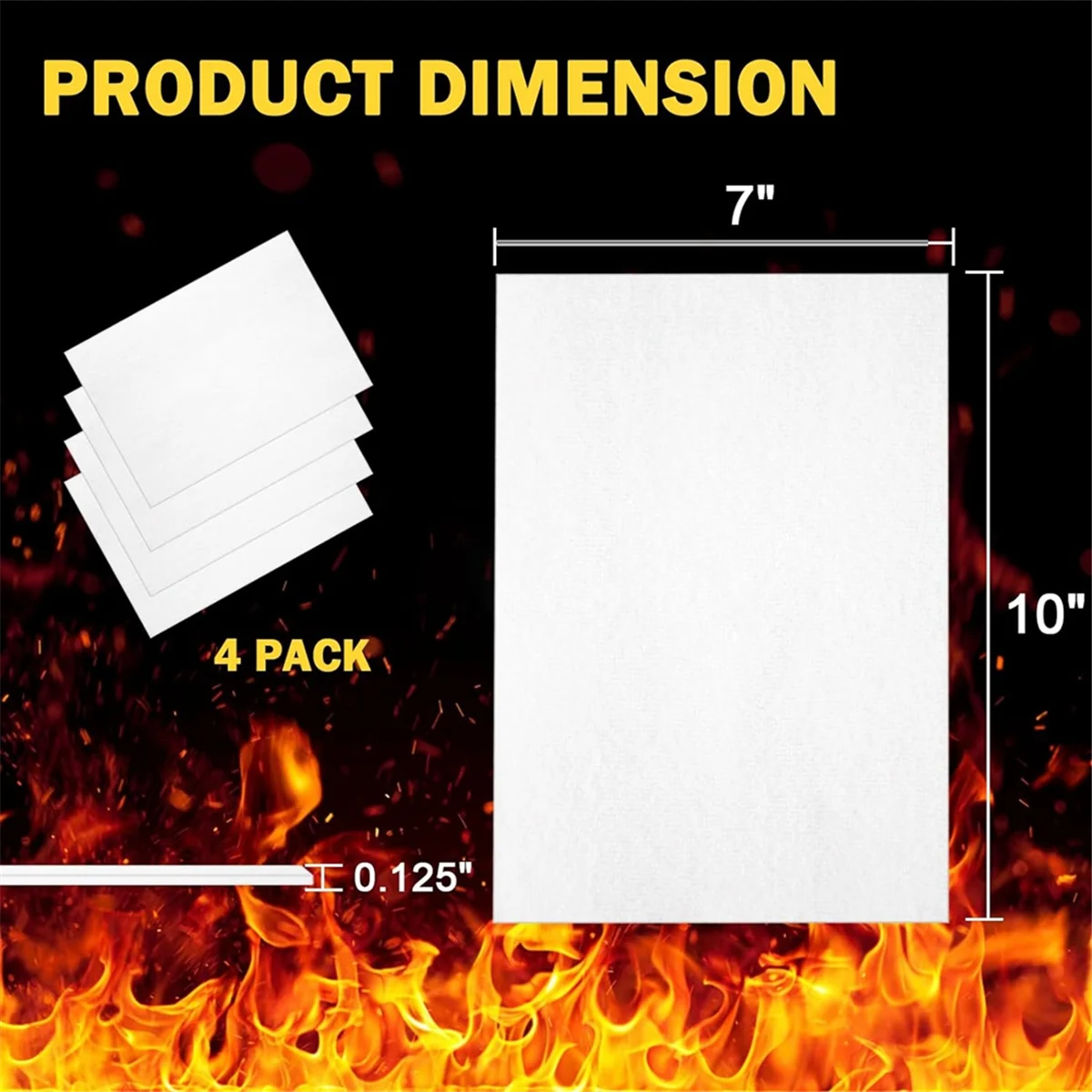 【Hot-Selling!】High Temperature Gasket Paper, Ceramic Fiber Insulation Board, 2850℉ Rated Fireproof Board for Fireplace DIY