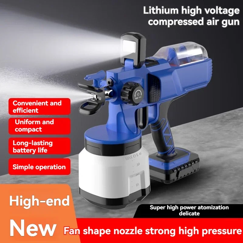 Cordless Lithium-Ion High-Pressure Airless Sprayer – Paint Spray Gun for Paint and Latex Coatings