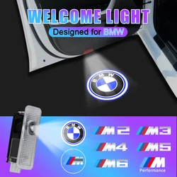 2/4PCS Car Door Welcome Lamps Laser Projector For BMW M2 M3 M4 M5 M6 M Performance Auto Badge Ghost Shadow Decor Accessory