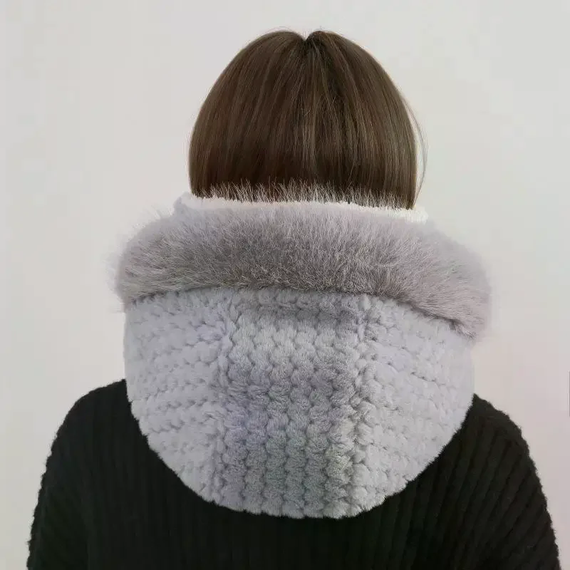 Simple Solid Color Cycling Windproof Cap Thickened Neck Warmer Ear Protection Hat Keep Warm Windproof Winter Hat Scarf Set