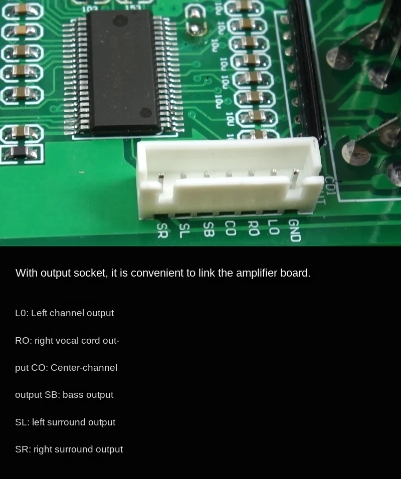 Nvarcher M62446 6 Channel Remote Control Volume  Preamplifier OLED display 5.1 Audio Amplifier