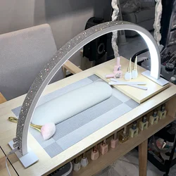 50W LED New Rotary Switch Nail Beauty Half Moon Lamp Eyelash Extension Eyebrow Lamp Nail Art Filling Lamp 3Coloradjustable Light