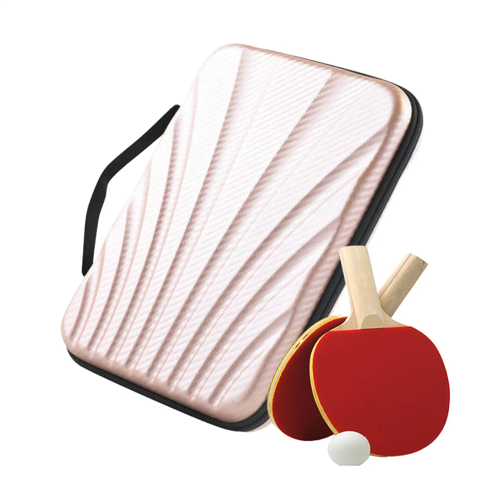 Table Tennis Racket Case Hard Shell PingPong Paddles Case Waterproof Portable Sports Racket Bag Paddles Multiple Balls Racket