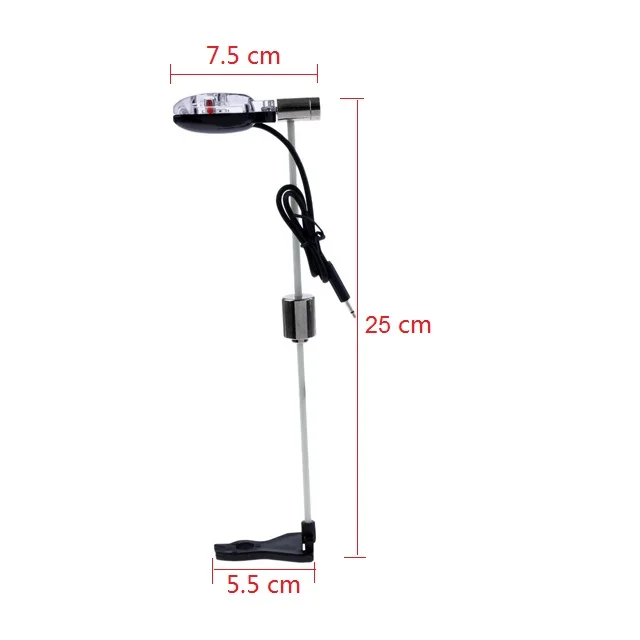 Fishing bite rocker LED lighting indicator, stainless steel; plastic material