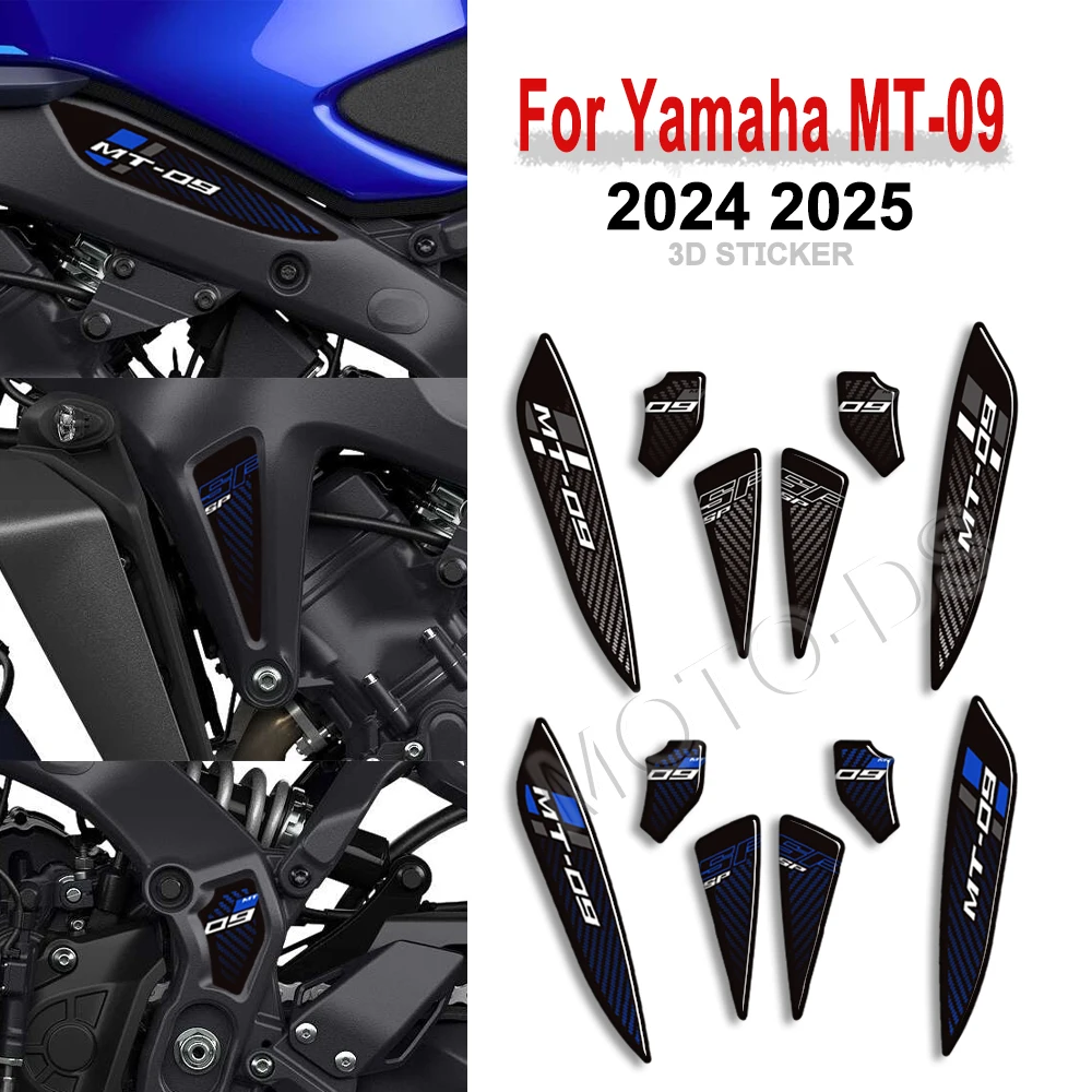 

2024 2025 мотоцикл для Yamaha MT-09 MT09 MT 09 SP накладка на бак для защиты газа, мазута, наклейки, наклейки, обтекатель, переднее крыло