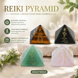 VGDS Recommend Natural Crystal Quartz Amethyst Pyramid Japan Reiki Choku Rei Symbol Energy Jewelry Blessing Health Healing Stone
