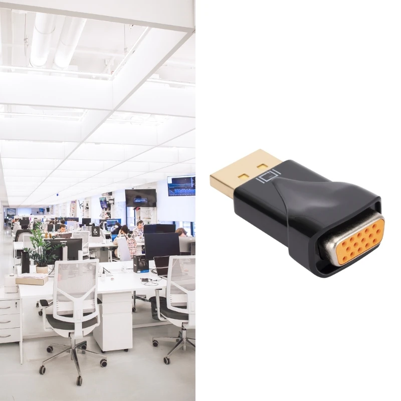 F3MA DisplayPort to VGA Adapter Gold Plated Display Port to VGA Adapter 1080P