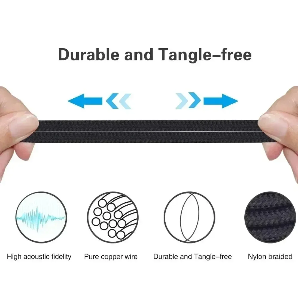 6.35Mm OFC Thay Thế Âm Thanh Stereo Cáp Nối Dài Nhạc Dây Dây Cho Tiên Phong DJ HDJ-X5 HDJ-X7 BT HDJ-X5BT Tai Nghe