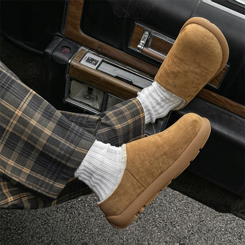 New Winter Men Warm Business Loafers Men One-foot Lightweight Comfortable Versatile Fashionable Snowshoes Couple Shoes Men