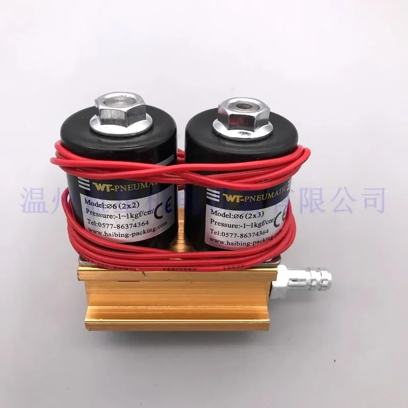 WT-PNEUMATIC Seaside Packaging Factory Electromagnetic Valve Combination Valve ￠ 6 (2X2) and 6 (2X3) 220V 24V