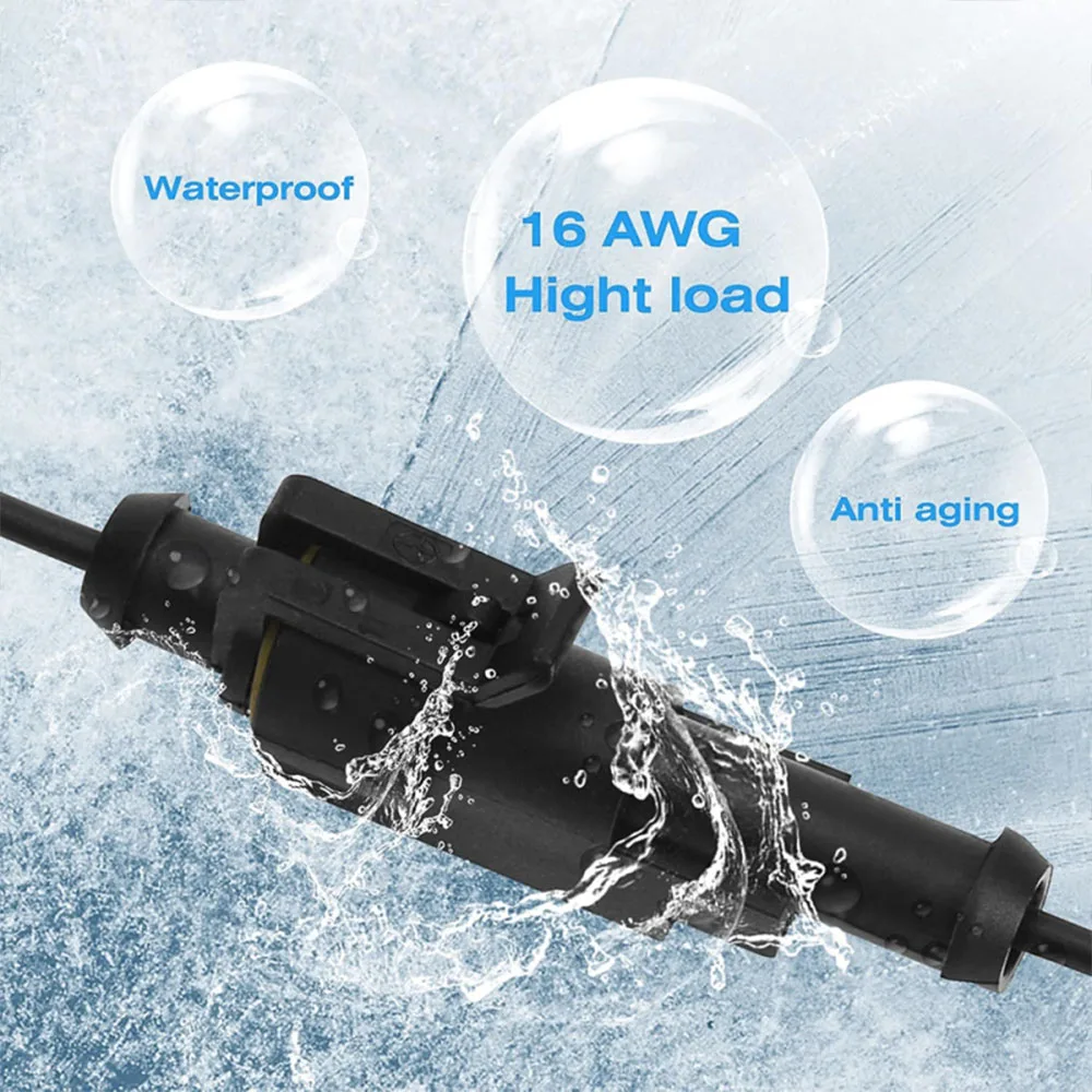 1 Pin Connector Waterproof Connector Plug,Male and Female Way Wire Suitable for car Truck Boat and Other Wire Connection 10 Pack