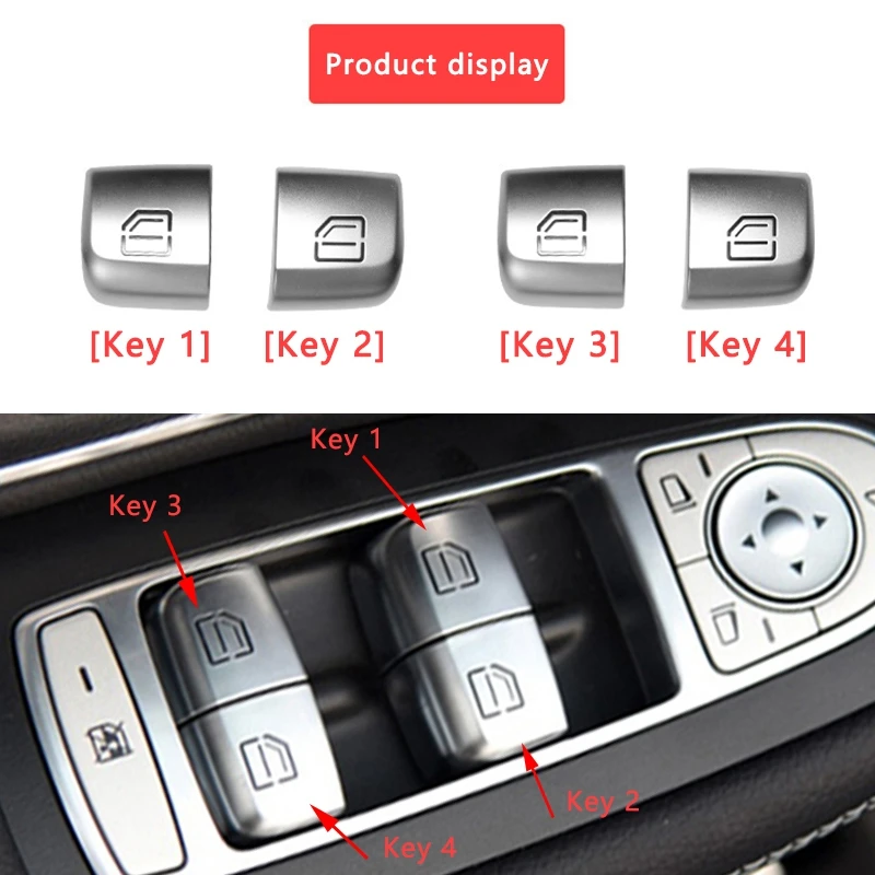 Interrupteur à Bouton de LèVe-Vitre IntéRieur de Voiture pour Mercedes Benz Classe C W205 C180 C200 C260 C300 C63 W204