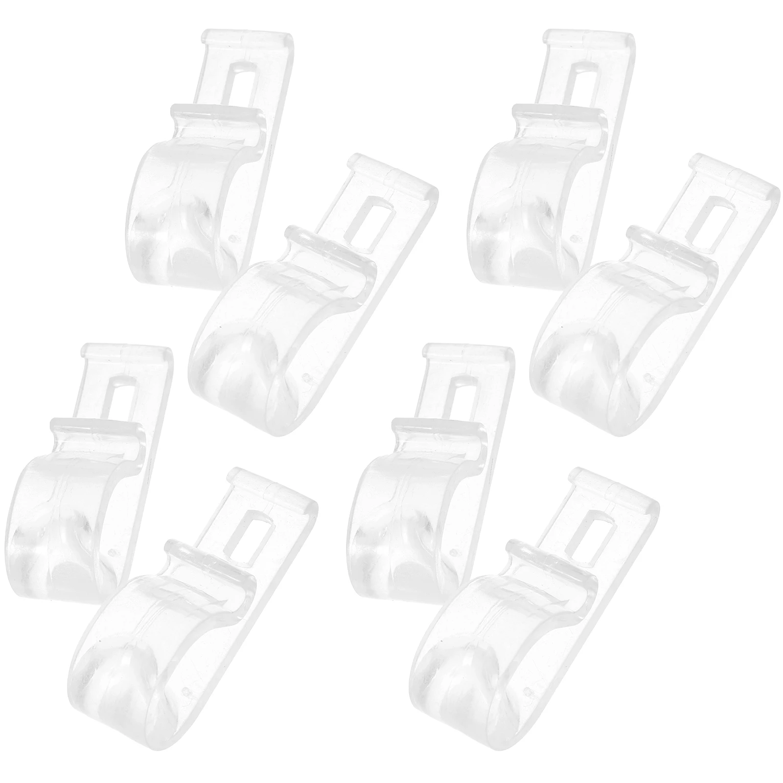 

8pcs Blind Safety Clips Roller Shade Pull Accessories Transparent Hooks Curtains Drapes Chain Control Shower Rings Thickened