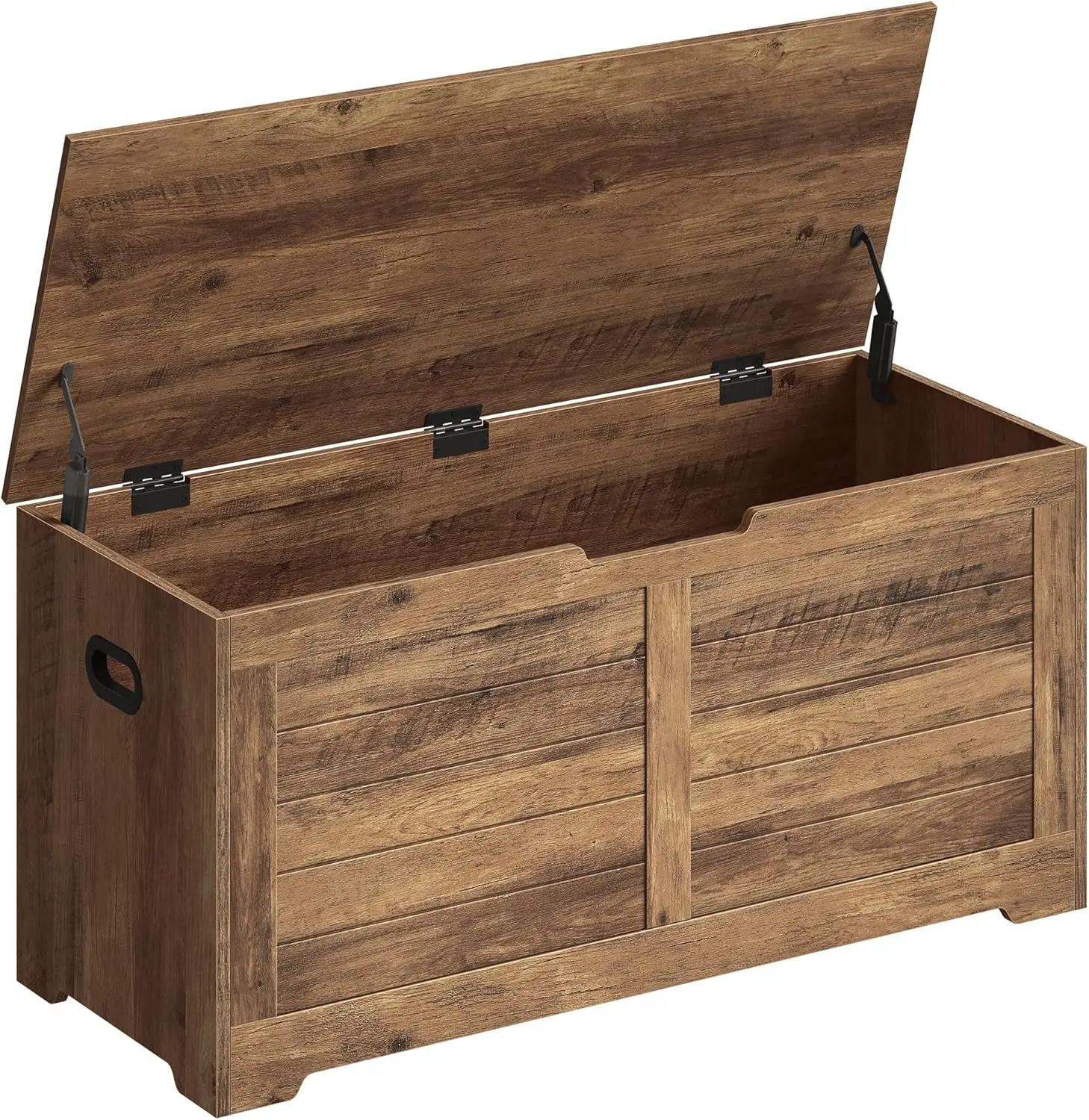 Storage Chest, Storage Trunk with 2 Safety Hinges, Storage Bench, Shoe Bench, Farmhouse Style, 15.7 x 39.4 x 18.1 Inches