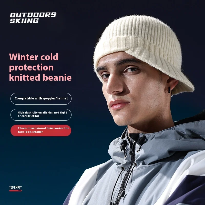 

DMZ94 Autumn Winter New Plush Knitted Duckbill Cap Men and Women Windproof Cold-Proof Warm Korean Fashion Wool Hat