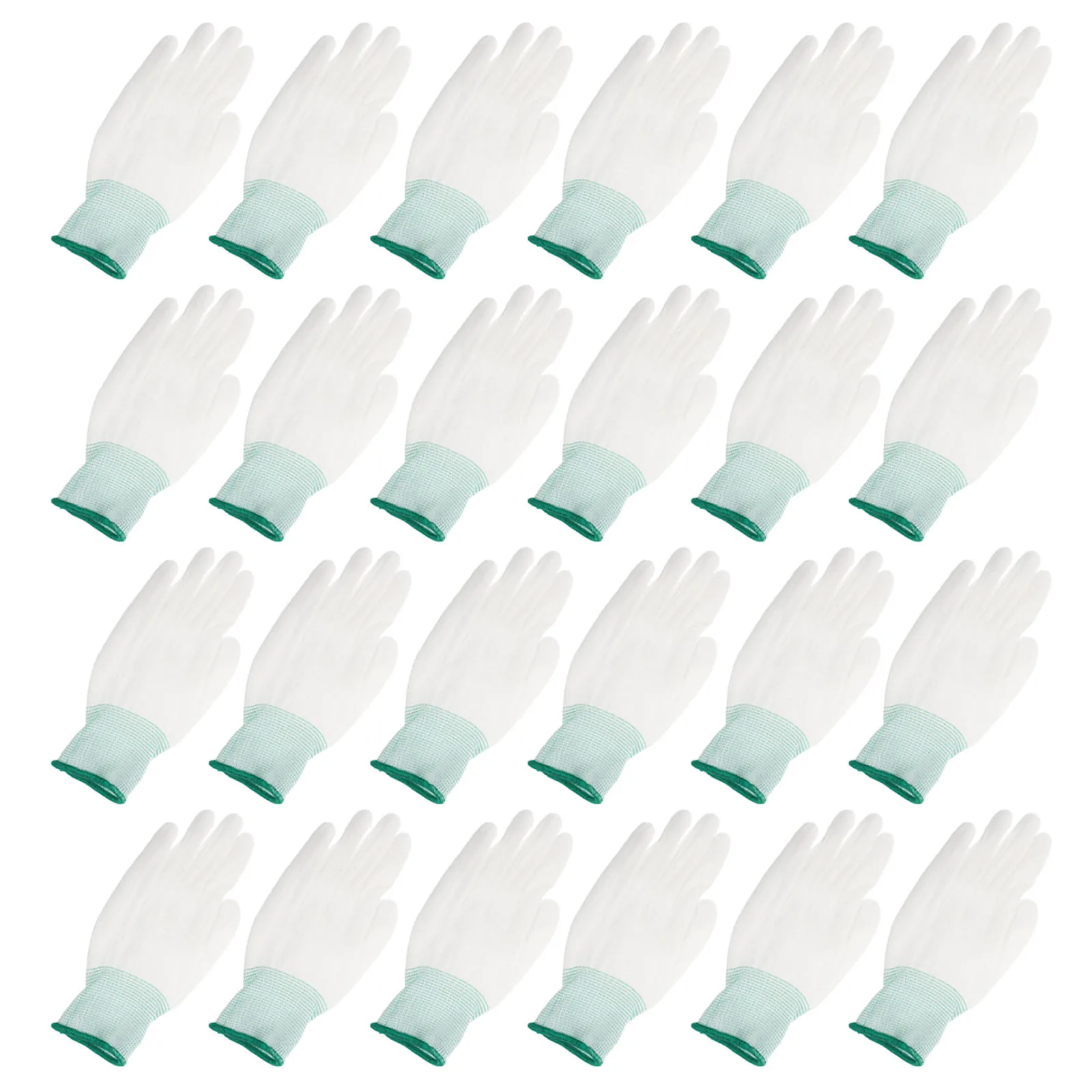 

12 Pairs Non slip Pu Coated Anti static Protective Work for Garden Construction Steel Mill Gardening Gloves Men Nylon Mitten