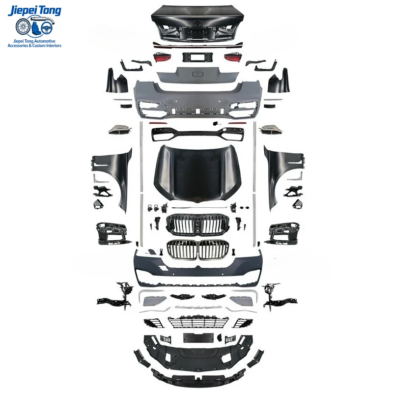 For F02/F01 Kit F01 Upgrade G12 Executive Version Front Rear Bumper Body Parts Equipped with Lights