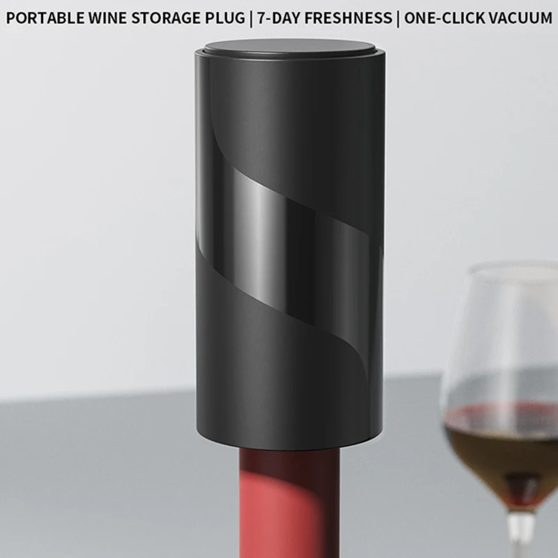 Electric Vacuum Wine Stopper Reusable Wine Vacuum Pump Wine Stopper Keep Fresh Home Bar Tools Automatic Vacuum Wine Saver