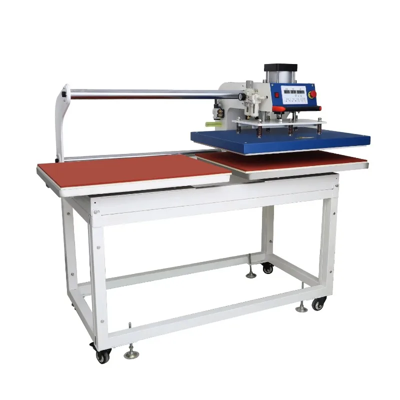 Xingyan Factory-máquina de prensado en caliente neumática, gran formato, 60x80cm, doble estación, impresión de camisetas, nueva condición