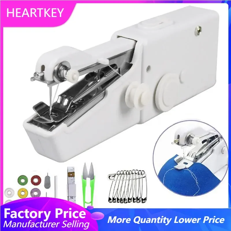 

Electric Sewing Machine Portable Handheld Sewing Accessories Mini Stitch Sew Needlework Cordless Clothes Fabrics Sewing Machine