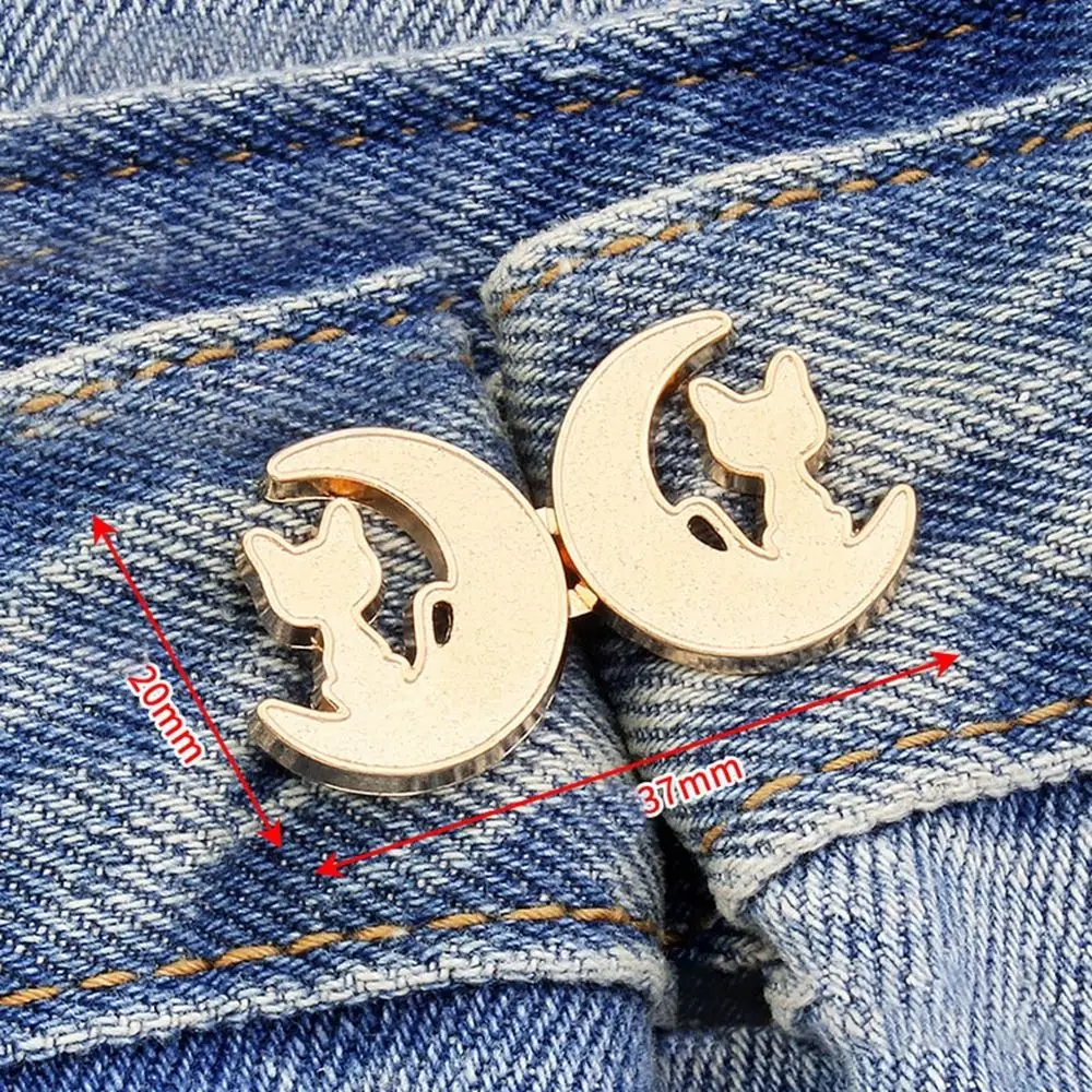 Clothing Accessories Waist Closing Button Jeans Ornaments Metal Pins Tighten Waist Button Detachable Removable Waist Clip Women