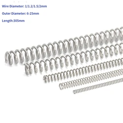 Y-shaped Compression Spring Long Pressure Spring Wire Dia 1/1.2/1.5/2mm 304 Stainless Steel Spring Length 305mm
