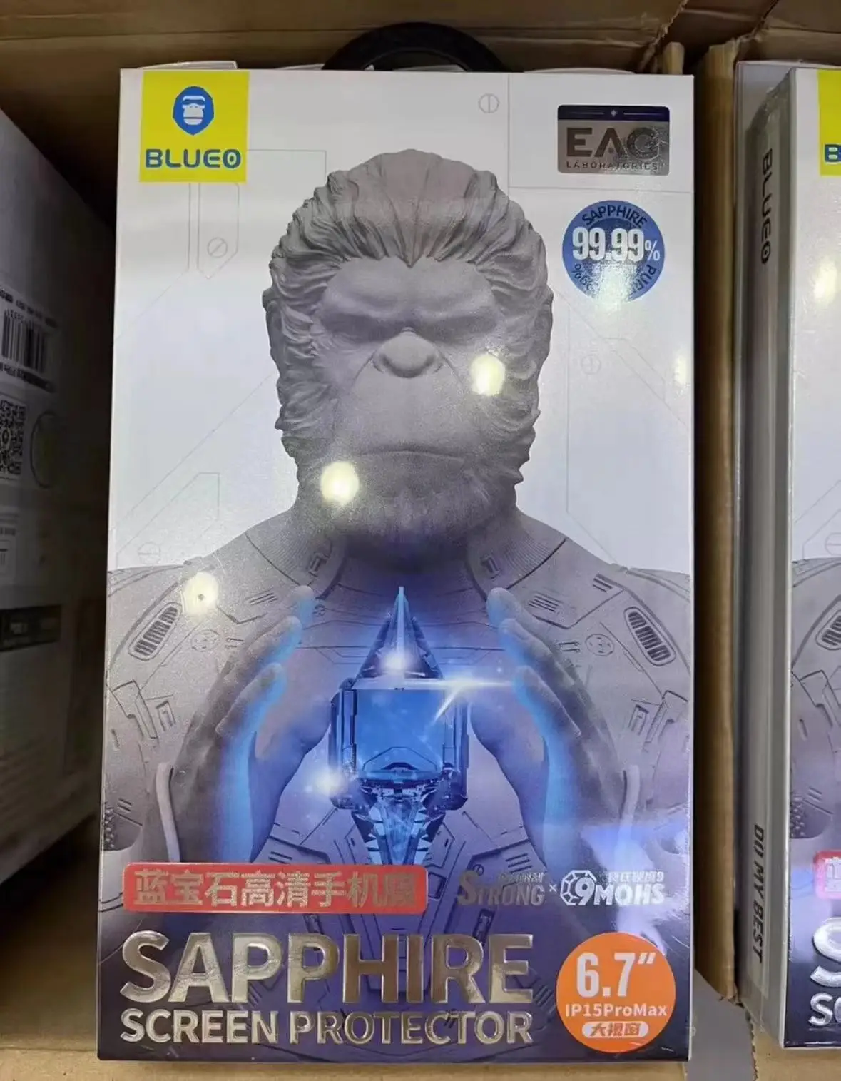 Original Blueo Sapphire for iPhone 15 pro MAX Screen Protector With Installation Tray For iPhone 15 Pro Screen Protector