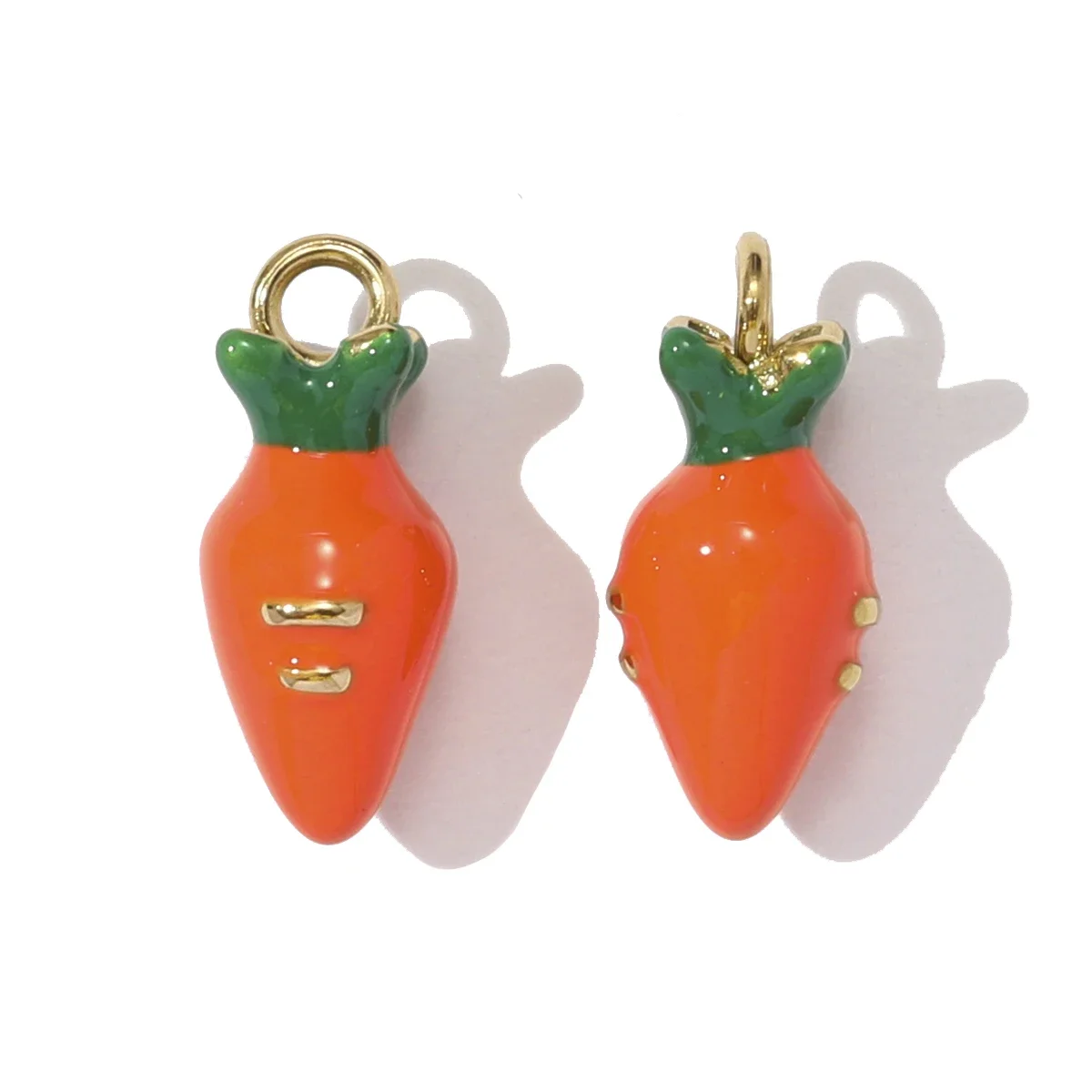 3pcs/Lot Stainless Steel Carrot Grape Carriage Enamel Necklace Pendant Sewing Machine DIY Charm Women 3D Pitaya Fruit Jewelry