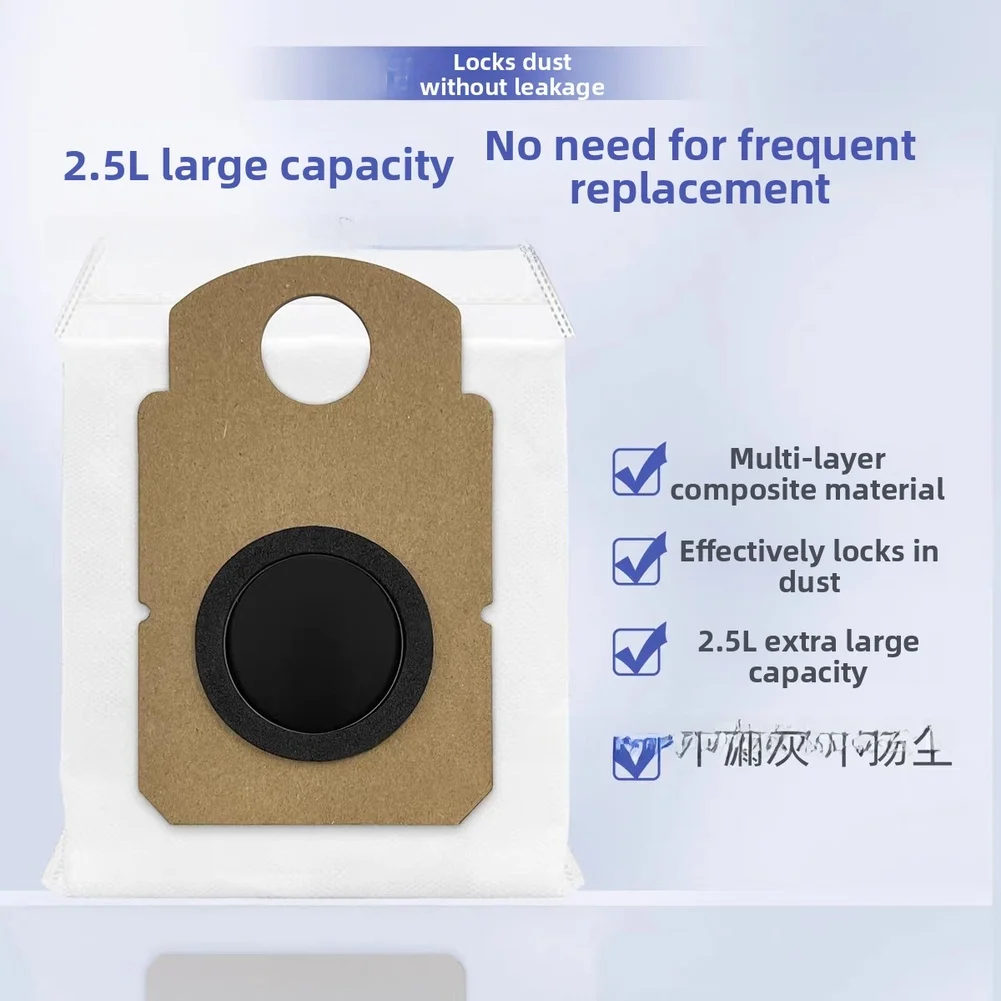 10pcs Dust Bags FOR V10 Ptic Base Station Vacuum Cleaner 2.5L High Capacity Filter Replacement Dust Bags Accessories