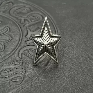 

S925 Sterling Silver Retro Pentagram Ring Ring Men's Medieval Niche Premium Sense Heavy Industry