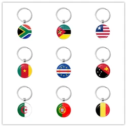 South Africa,Mozambique,Liberia,Cameroon,Cape Verde,Papua New Guinea,Algeria,Belgium,Portugal National Flag Keychains For Gift