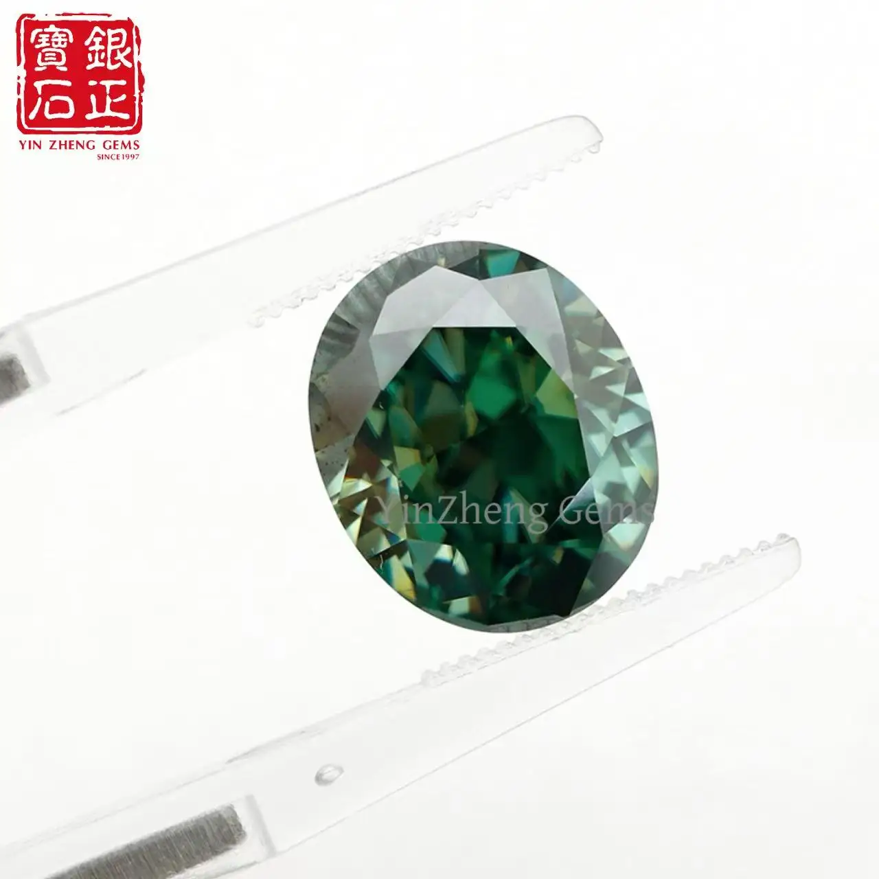 YinZheng Moissanite Diamonds Oval Shape 6A Grade Green Provide GRA CertifIcate Loose Moissanite Stone For Making Jewelry