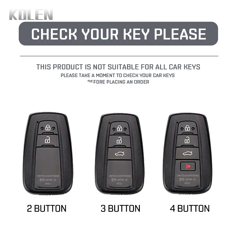 ABS Carbon Fiber Style Car Key Case Cover For Toyota Corolla Rav4 Camry 70 Prado RAV 150 CHR Avalon Land Cruiser Prius Keychain