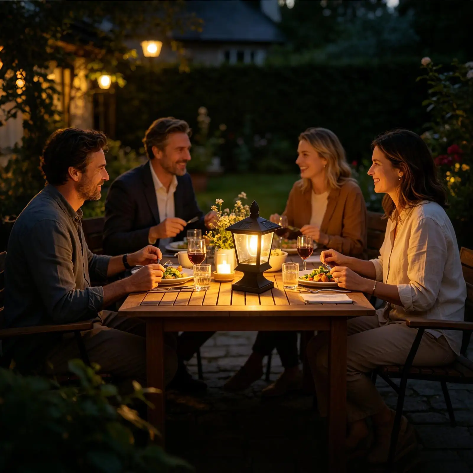 Waterproof Solar Garden Lights for Villas Courtyard Pillar Head Light Rural Outdoor Post Light LED Bulb Lamp Lighting Home Decor