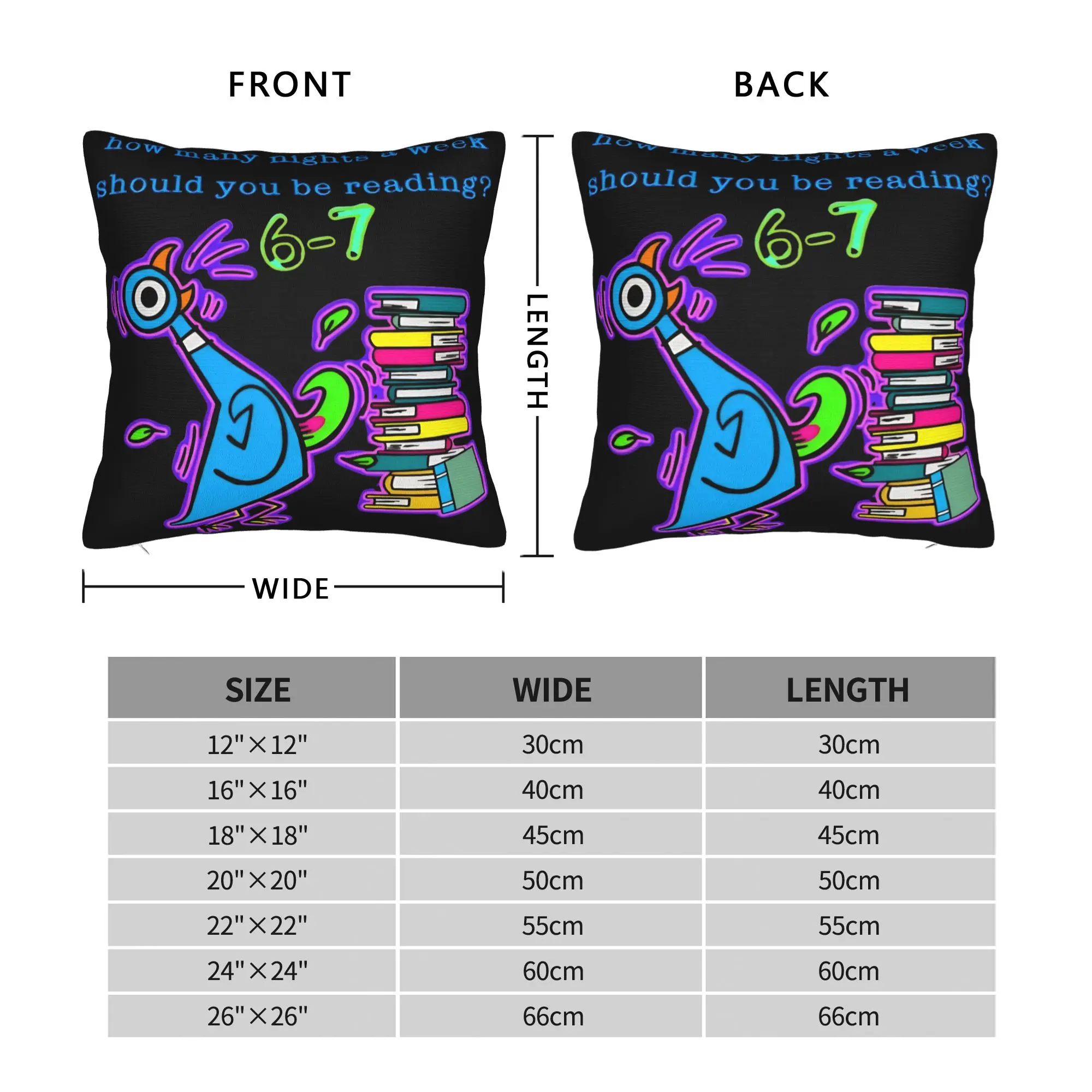 How Many Nights A Week Should You Be Reading 6-7 Pigeon Elephant Pillow Case Pillow Cover Pillowcases Wedding Party Home Decor