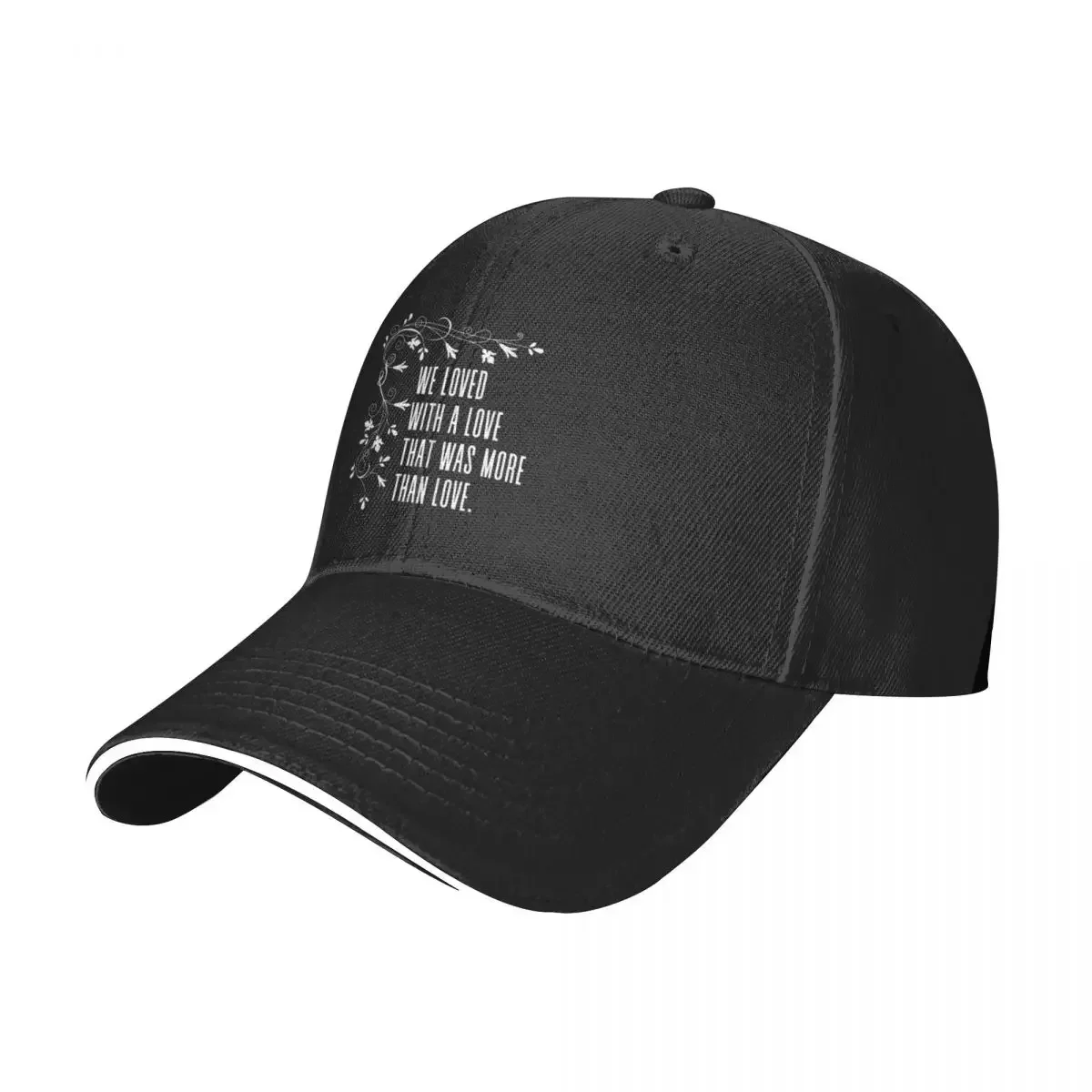 Nous avons adoré avec un amour qui était plus que l'amour-descriptif_Allan Poe poe (blanc) Baseball Cap Snapback Cap Female Men