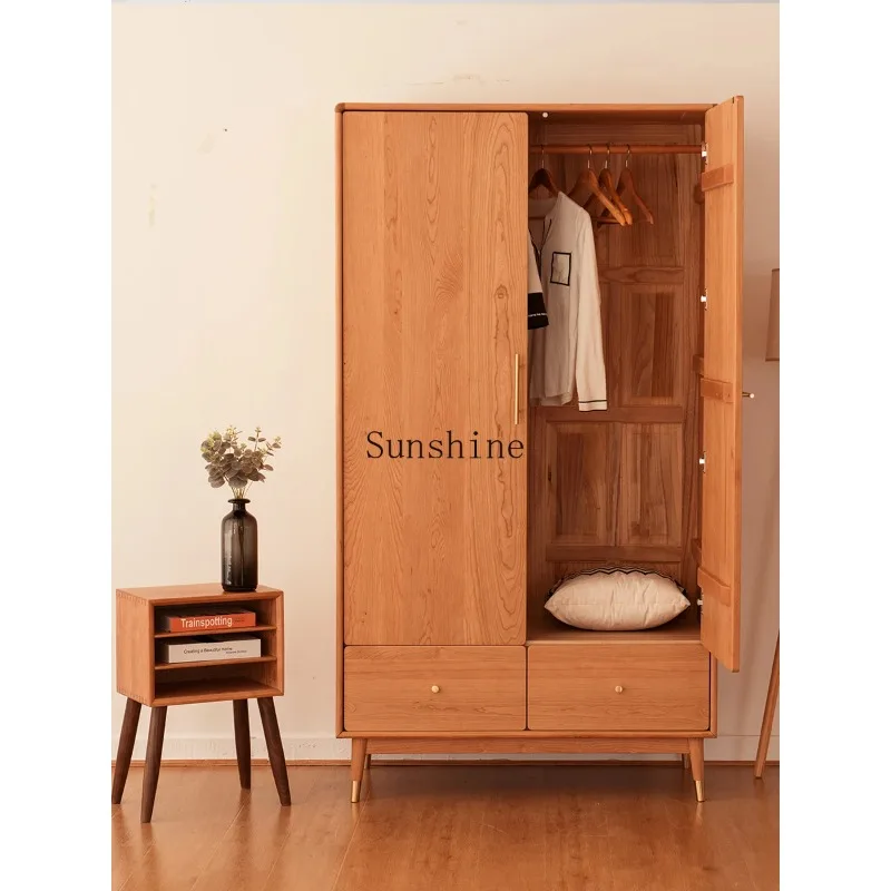 

All solid wood children's bedroom small apartment simple storage cabinet